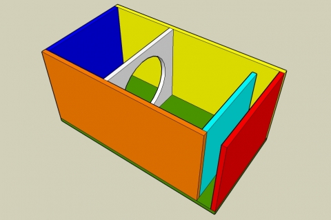 4th Order Bandpass Enclosure Calculator - Angled View