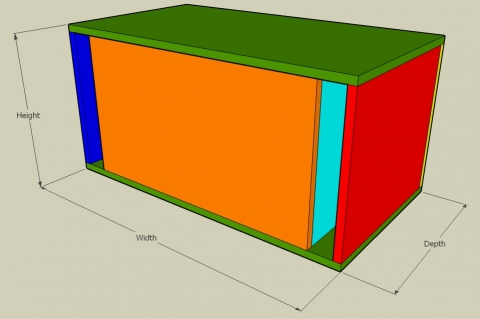 On-Axis 6th Order Parallel Bandpass Enclosure Calculator - Full View