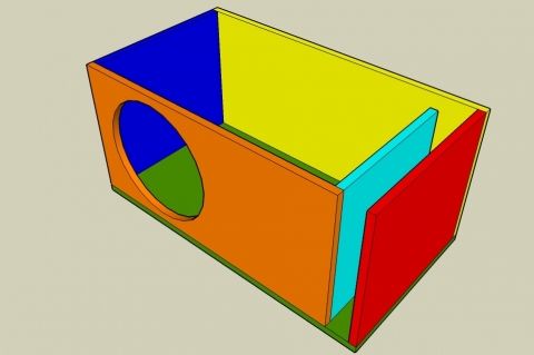 On-Axis Bass Reflex Enclosure Calculator - Angled View