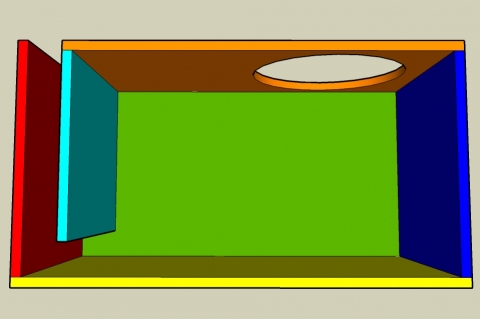 On-Axis Bass Reflex Enclosure Calculator - Layout View