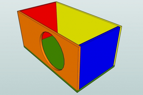 Acoustic Suspension Enclosure Calculator - Angled View