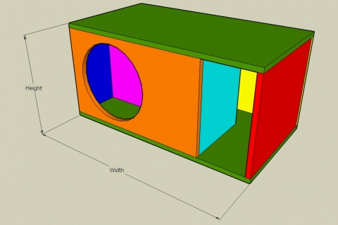 1/4 Wave Flared Vent T-Line/Horn/Bass Reflex Enclosure Calculator - Full View