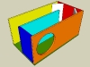Single Fold Off-Axis Transmission Line Enclosure Calculator - Angled View