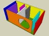 Dual Chambered Tri-Tuned Bass Reflex Enclosure Calculator - Angled View
