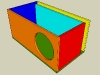 Off-Axis Bass Reflex Enclosure Calculator - Angled View